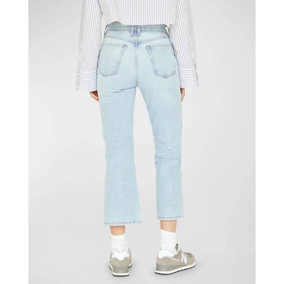 NEW FRAME high n tight crop mini bootcut jean in legacy - Picture 2 of 4